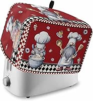Vista 1 de Kitchen Chef - Cubierta para tostadora de gnomos de 2 rebanadas, cubiertas pequeñas para electrodomésticos de cocina, cubierta de horno tostador