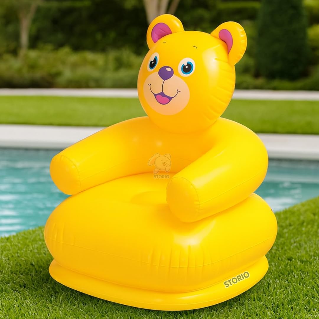 Storio Happy Animal Inflatable Chair for Kids | Cute PVC Sofa for Toddlers | Foldable & Portable Air Chair for Boys & Girls | Comfortable Plastic Balloon Chair | Multicolor Animal Design Storio Happy Animal Inflatable Chair for Kids | Cute PVC Sofa for Toddlers | Foldable & Portable Air Chair for Boys & Girls | Comfortable Plastic Balloon Chair | Multicolor Animal Design