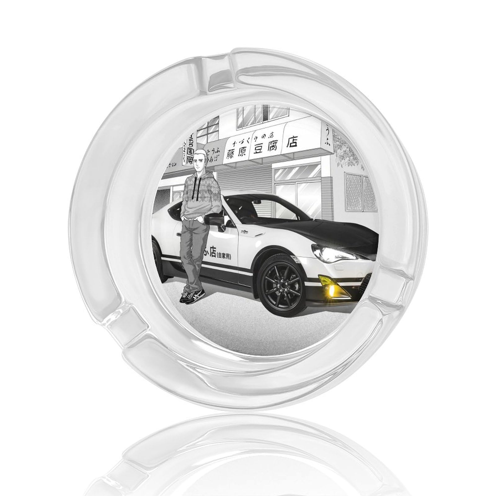 Amazon.co.jp: 灰皿 ガラス 頭文字d イニシャル D Ae86 大容量 卓上