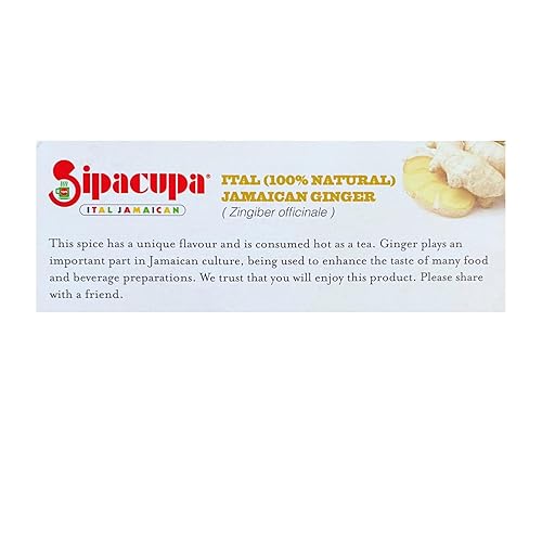 Miniatura 3 de Té de hierbas de jengibre jamaicano, 20 bolsas de té envueltas individualmente, sin cafeína, suplemento de hierbas totalmente natural, apoya la