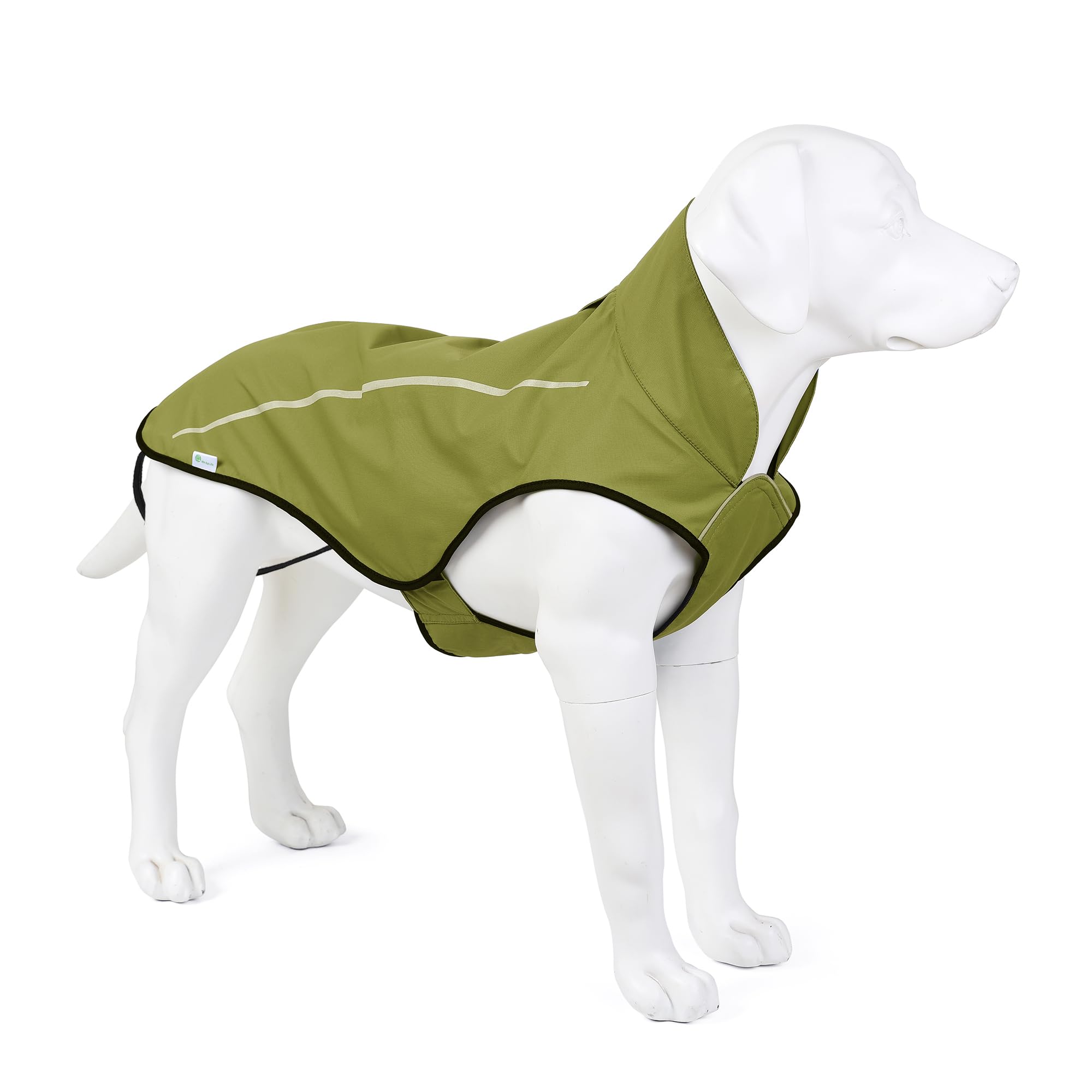 Mile High Life | Imperméable pour Chien | Vêtements Ajustables imperméables pour Animaux de Compagnie | Veste de Pluie légère avec Bande réfléchissante (Jaune Tilleul, S)