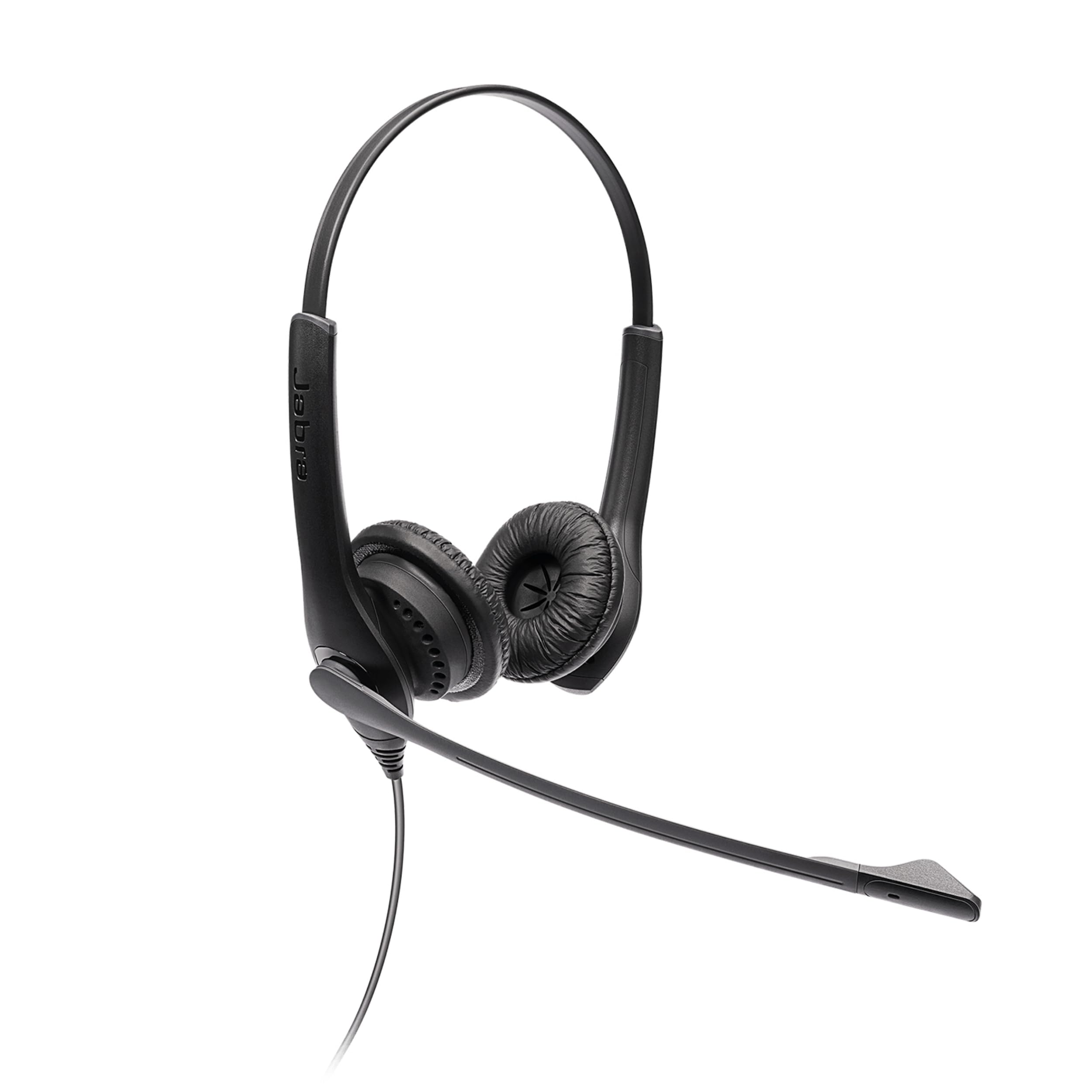 Jabra Biz 1100 EDU Stereo-Kopfhörer mit Mikrofon für Schüler - Headset mit Geräuschunterdrückung und Gehörschutz, Kunstleder-Ohrkissen und 3,5 mm Klinkenanschluss - Schwarz Einheitsgröße