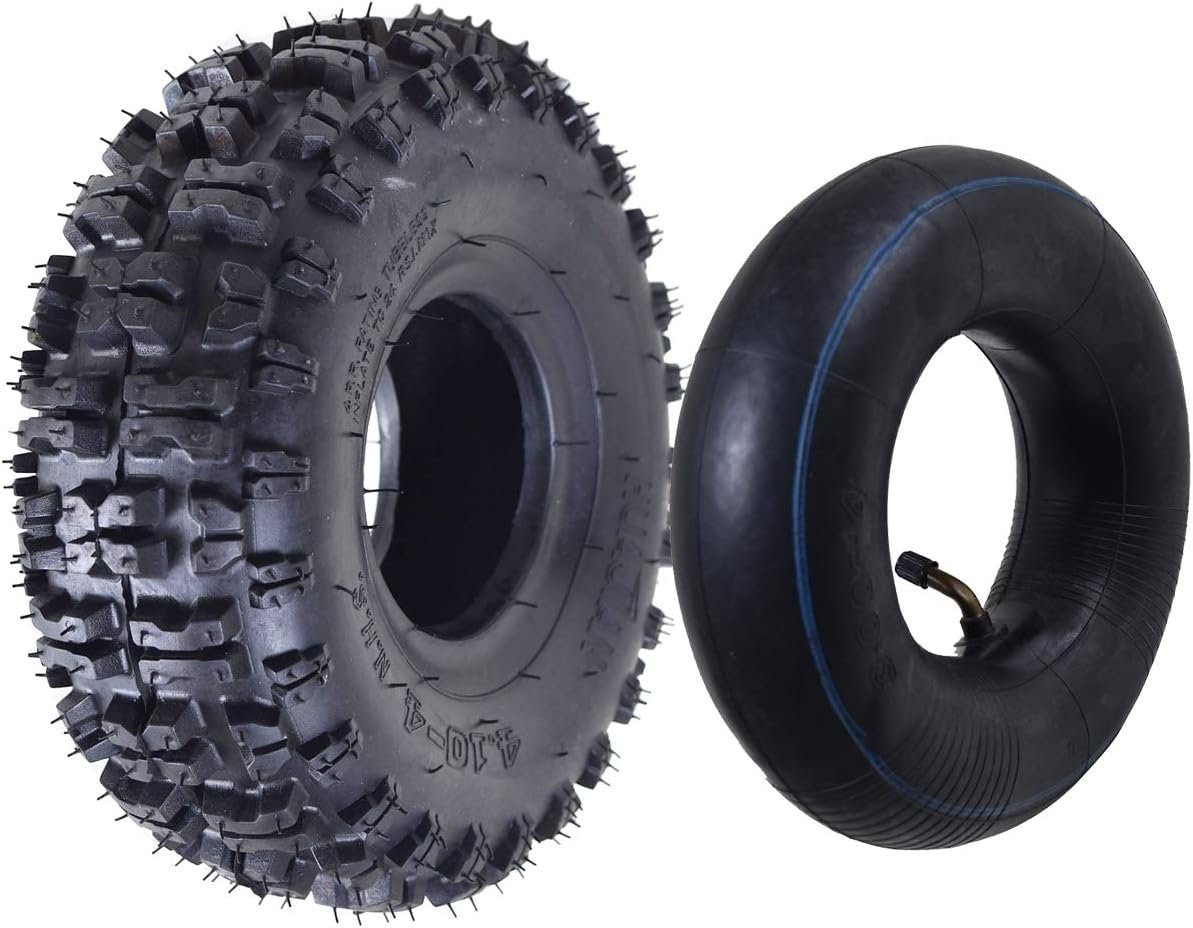 Tire And Inner Tube Set 4.10x3.50-4 (4.10-4) | Off Road Mud ATV Quad Mini Pocket Bike Go kart Parts