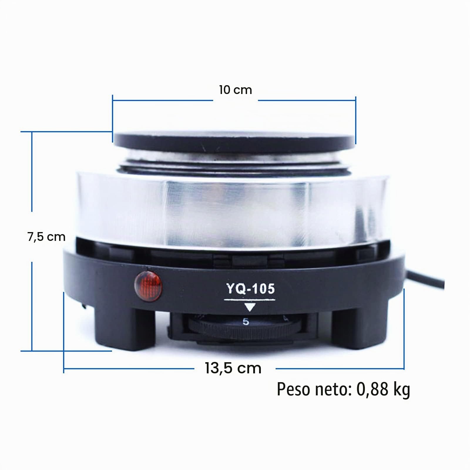 Cafetera Eléctrica de Acero Inoxidable, Espresso y Moca, para Trabajo y Reuniones Familiares, 220 V (4 Tazas de 200 ml)
