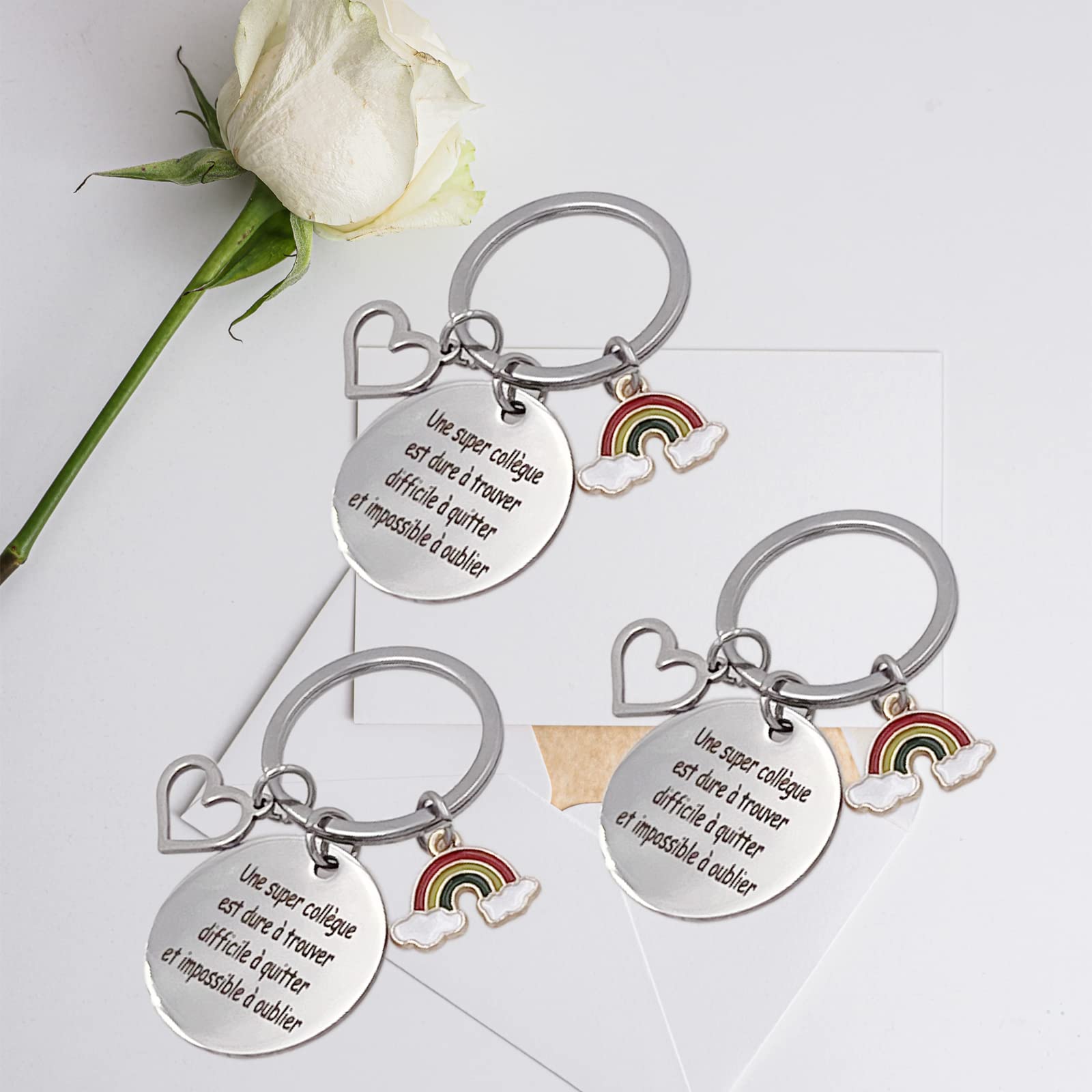 GULRK Cadeau Départ Collègue Porte Clés Pour Une Amie Depart Collegue