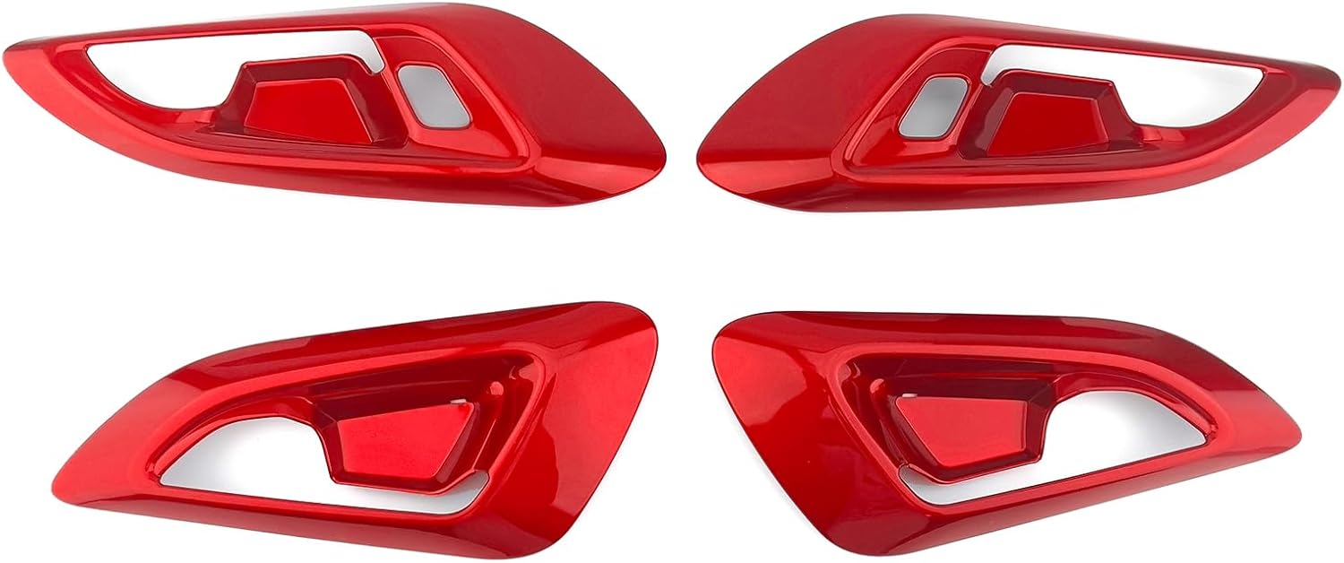 YOUTOOCAR 4PCS Door Panel Stripes Covers Trim Compatible with Chevy Trax 2024-2026 Accessories (Red)