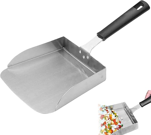 Smash - Espátula de hamburguesa, pala de comida plana para plancha, de acero inoxidable de 15 pulgadas, espátula para hamburguesas, espátula para