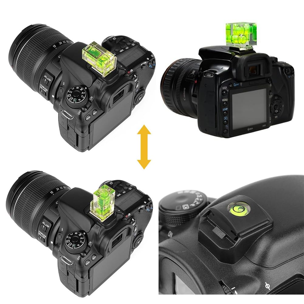 KEQAR Blitzschuhabdeckung Mit Wasserwaage - 8 Stück Set Für Kameras