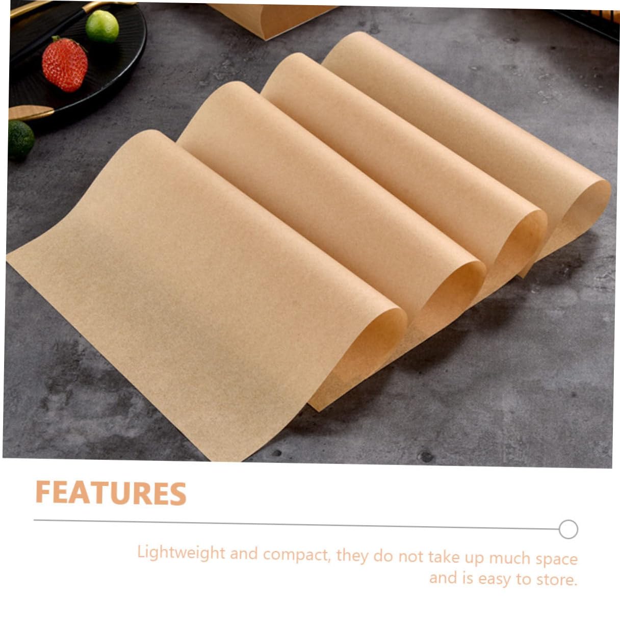 IMIKEYA 500 hojas Papel Absorbente Antigrasa para Alimentos Papel para Freír y Hornear Snacks Apto para Freidora de Aire y Presentación de Comidas