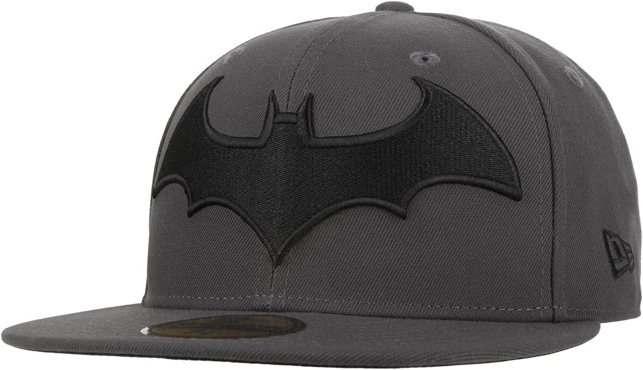 New Era Batman Hush Symbol 59Fifty Hat- 7 5/8 Grey