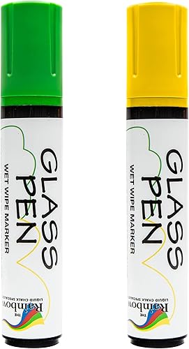 Marcador de pintura líquida para bolígrafo de vidrio: bolígrafos de escritura de vidrio y marcadores de pintura con tinta lavable y borrable,