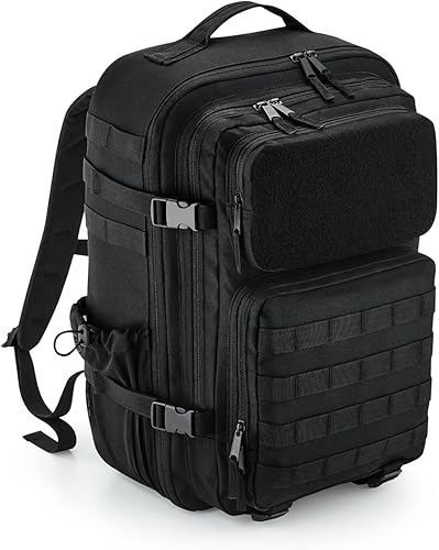 Bagbase Mochila táctica Molle (talla única) (negro), Negro -