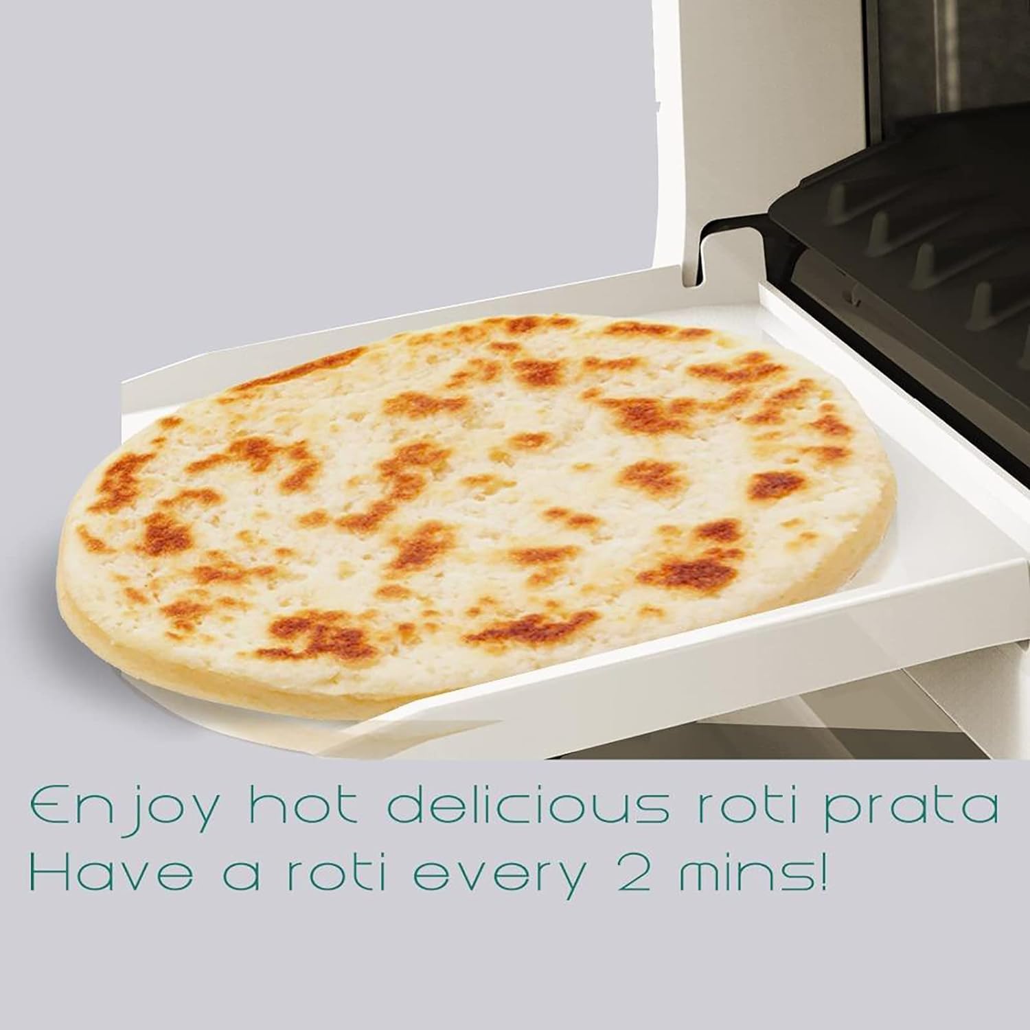 Automatyczny przyrząd do robienia roti – elektryczna maszynka do tortilli i płaskich chleba, obsługa jednym dotknięciem, robi 8 na raz, idealny do tortilli z mąki, naleśników i nie tylko
