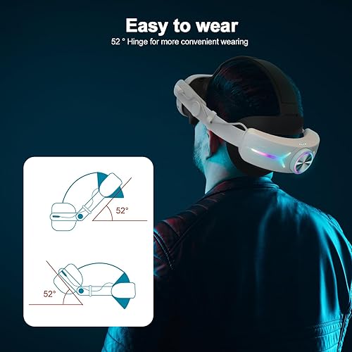 Miniatura 4 de Eyglo 3 correas de batería RGB Light compatibles con Meta Quest 3 con funda de agarres, repuesto para correa Oculus Quest 3 Elite con batería de