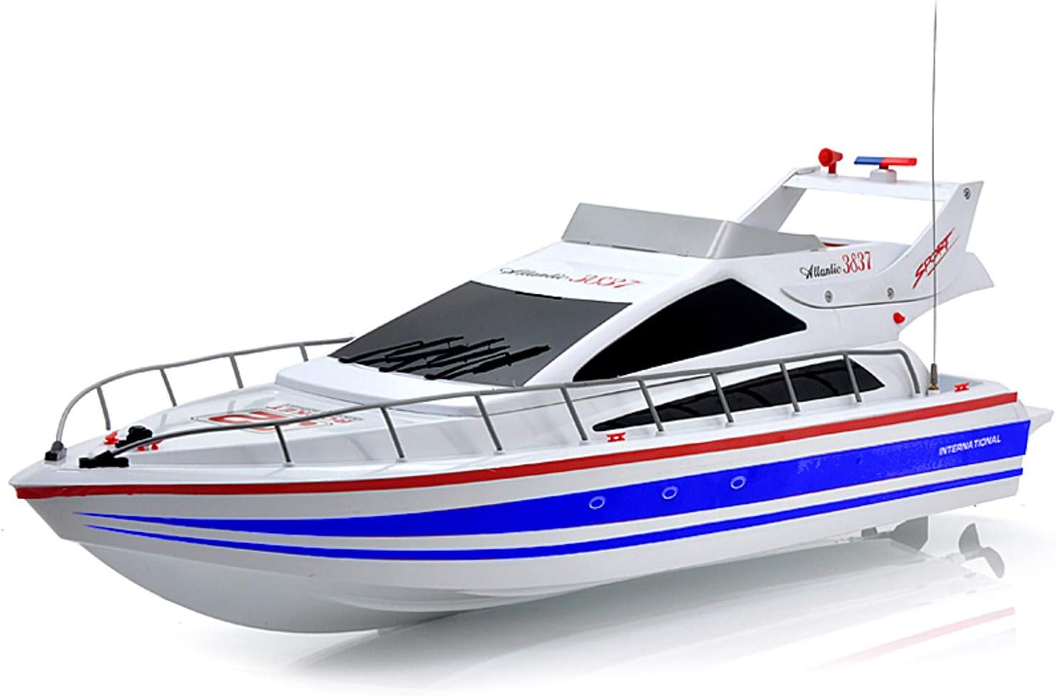 Atlantic Yacht Luxury Modern Cruise 28" RC Model Boat Radio Remote Control Speed Watercraft Racing Ship, Blue