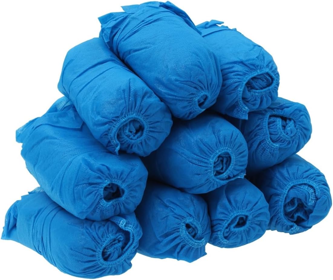 OUNONA 300pcs Eco-friendly Reusable Shoes Covers Non-woven Breathable Thickened Slip for Home and Work