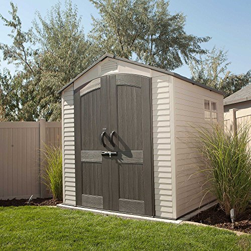 60190 7 x 7ft Heavy Duty Plastic Shed, Beige - Image 2