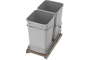 Rev-A-Shelf 12 Inch Pull Out Trash Can for Under Kitchen Cabinet