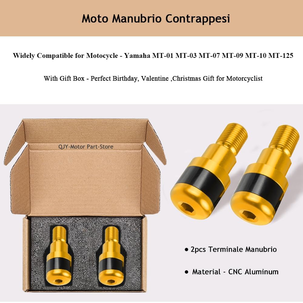 22mm 7/8" CNC Bilanceri Manubrio Contrappesi per MT-01 MT-03 MT-07 MT-09 MT-10 SP MT125