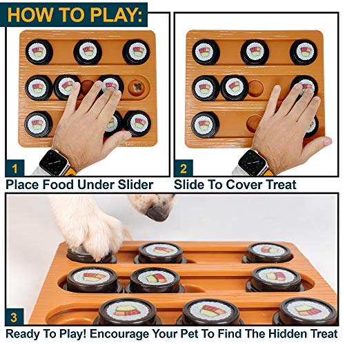 Our Pets Sushi Interactive Puzzle Game Dog Toys & Cat Toys (Dog Puzzle, Cat Puzzle & Interactive Dog Toys) Great Alternative To Snuffle Mat For Dogs, Slow Feeder Dog Bowls & Slow Feeder Cat Bowl #TOP2