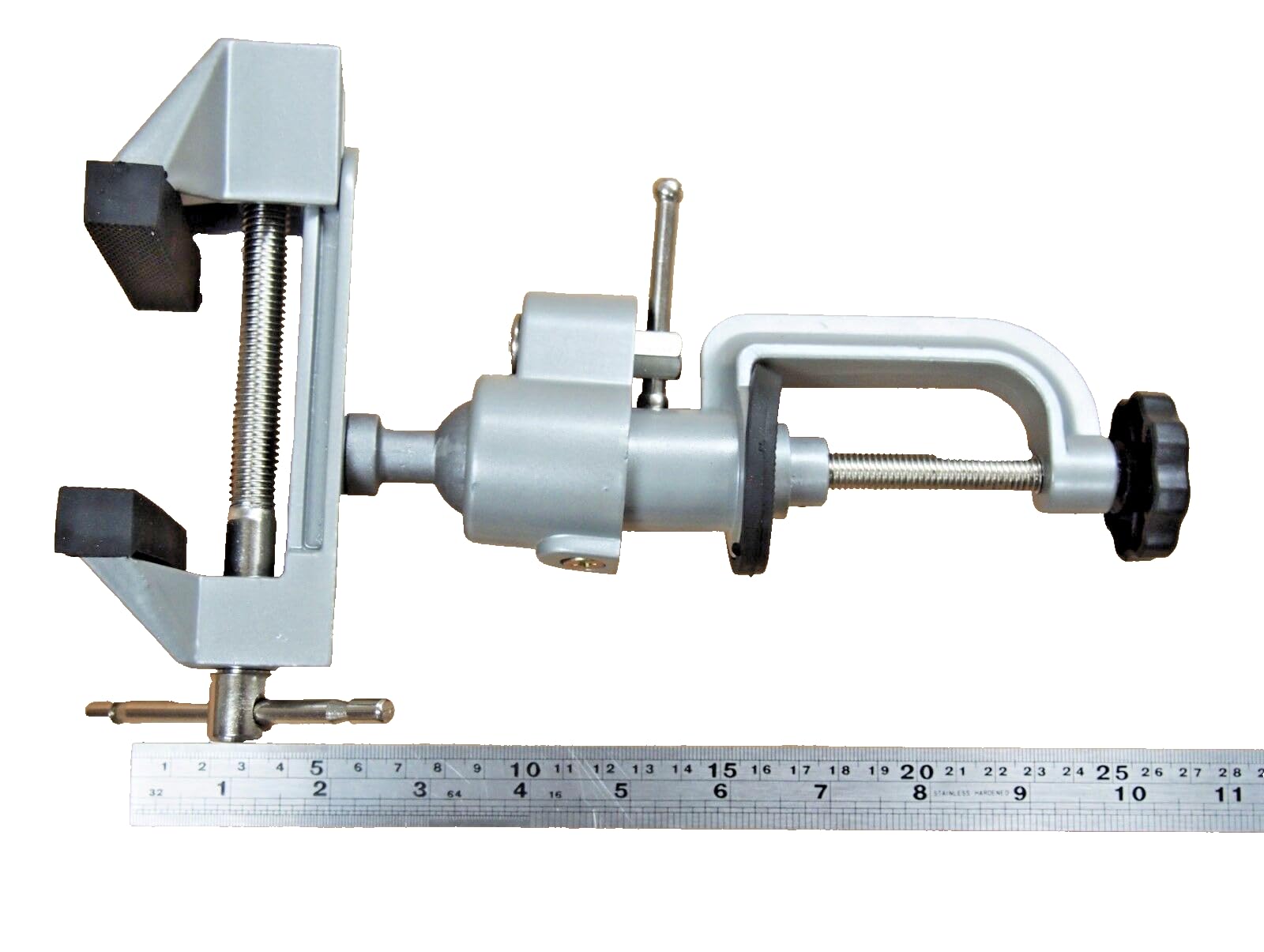 Tornillo de banco de mesa de aluminio de 3 pulgadas con tornillo de banco giratorio universal