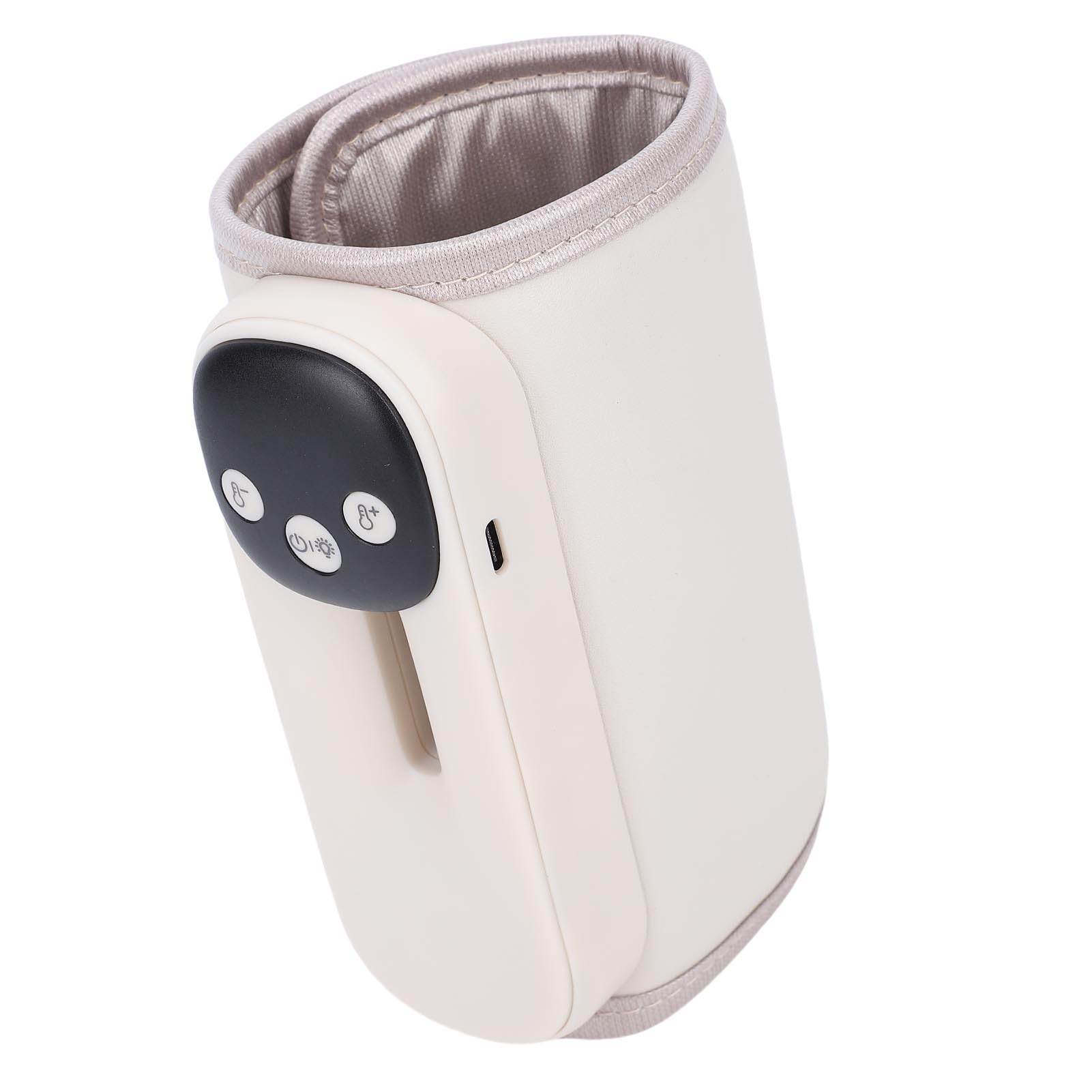 Cocoarm Calentador de Biberones Portátil, Envoltura Calentadora de Biberones Recargable con Funda de PU ABS, 11 Configuraciones de Calor Luz Nocturna con Pantalla LED de 95 a 131F, para Alimentación