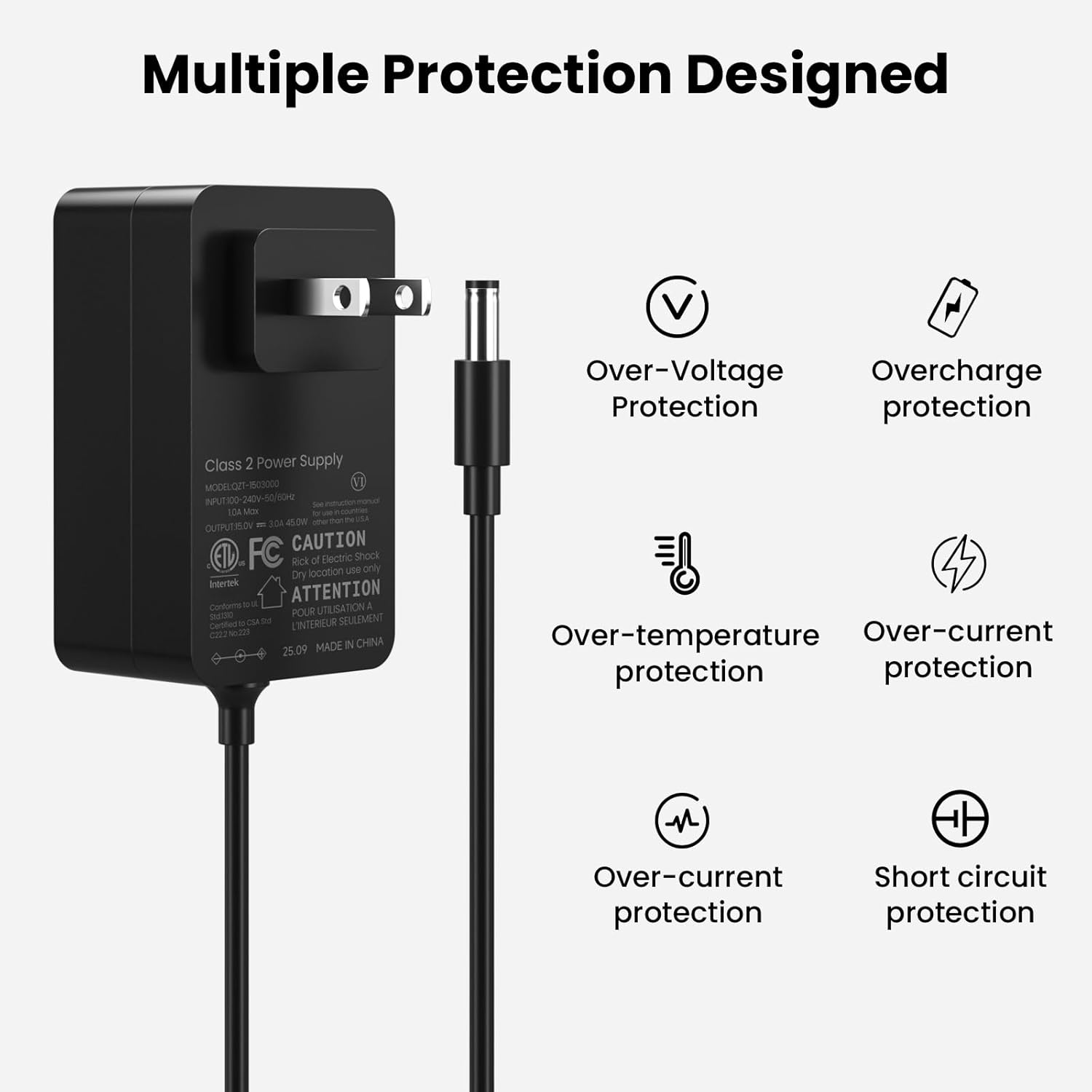 15V 3A Charger for Turtlebox Portable Outdoor Bluetooth Speaker Replacement for Turtlebox Gen 2 and Gen 3 Outdoor Portable Bluetooth 5.0 Speaker Charger Adapter - Image 4