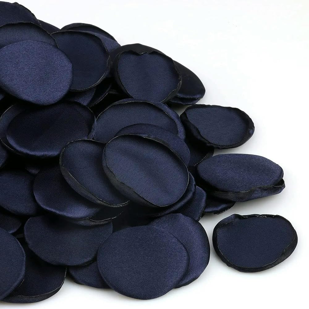 BPABDEITR Artificial Satin Rose Petals Multicolor 1.5-2 Inches 200 Pcs(Navy)