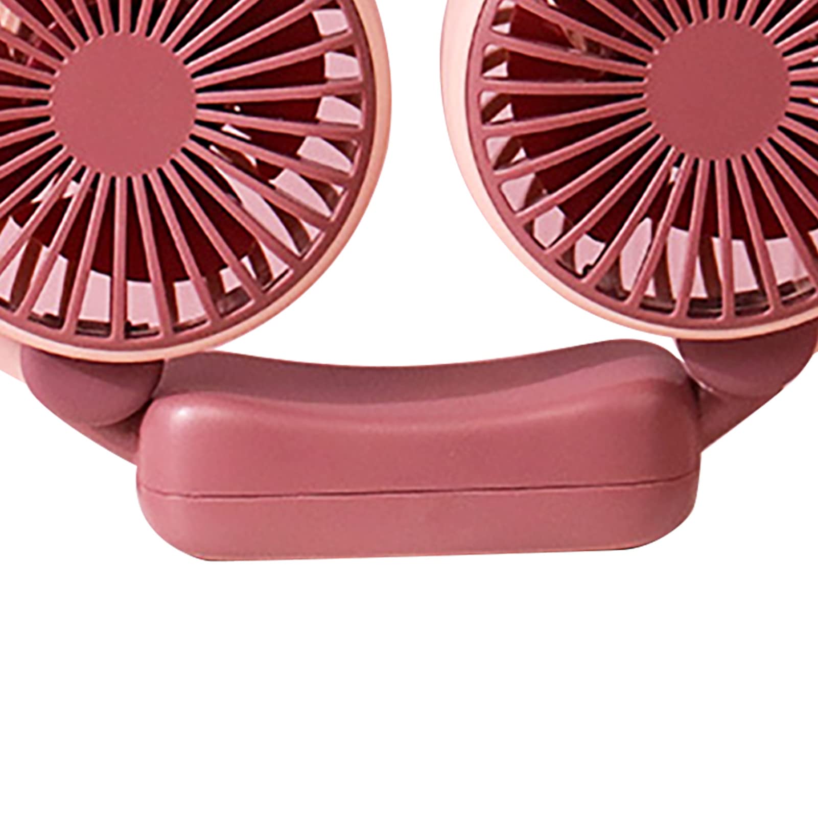 Ventilateur De Cou Portable Rechargeable USB - 3 Vitesses, Silencieux, Autonomie 6h, Rose - 3