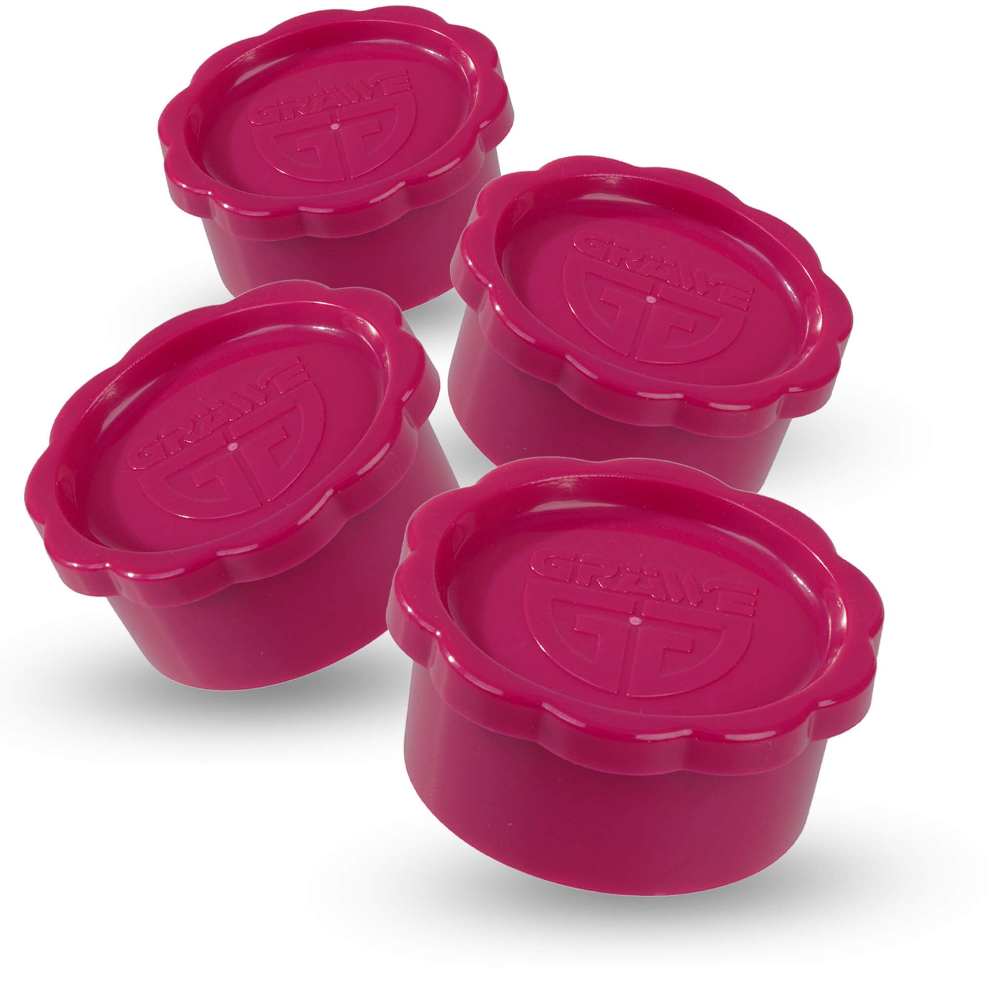 GRÄWE Lid for Sodastream Glass Bottles Penguin and Crystal, Set of 4 Bottle Lids, Completely Tight Lid, Pink