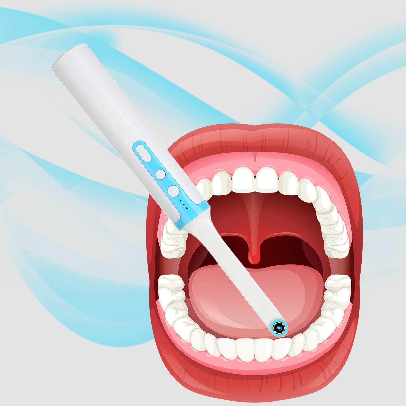 LAYBAY Intraoral Camera, Usb Dental Camera with 8 Adjustable Led Lights Suitable for All Kinds of Mobile Phones