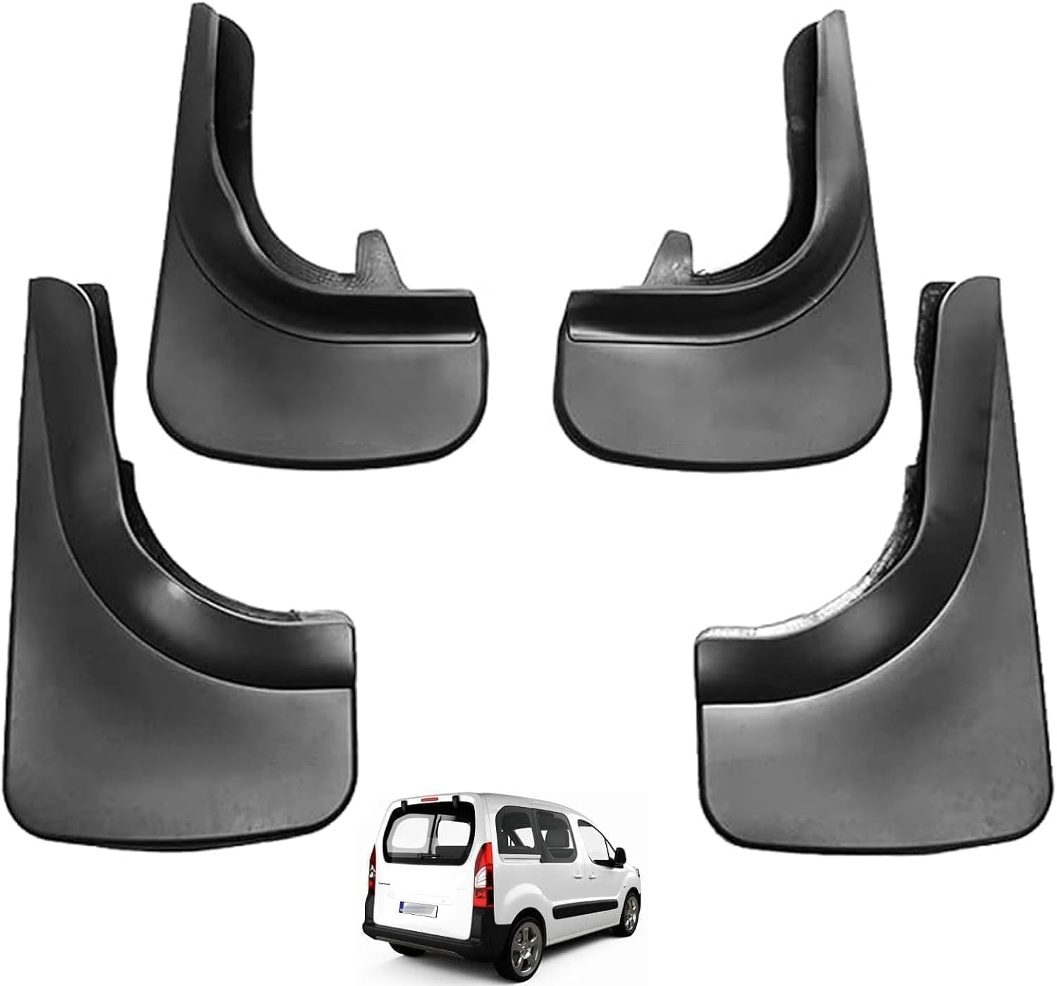 ZanLIn Car mudguard suitable for Peugeot Partner Tepee 2013-2019, Mud Flaps Splash Guards Replacement Decorative Mudguard Wheel Baffle Protection