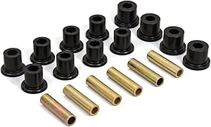Daystar, Jeep YJ Wrangler Polyurethane Spring Shackle Bushings Front or Rear, fits 1987 to 1996 4WD, KJ02007BK, Made in America, Black