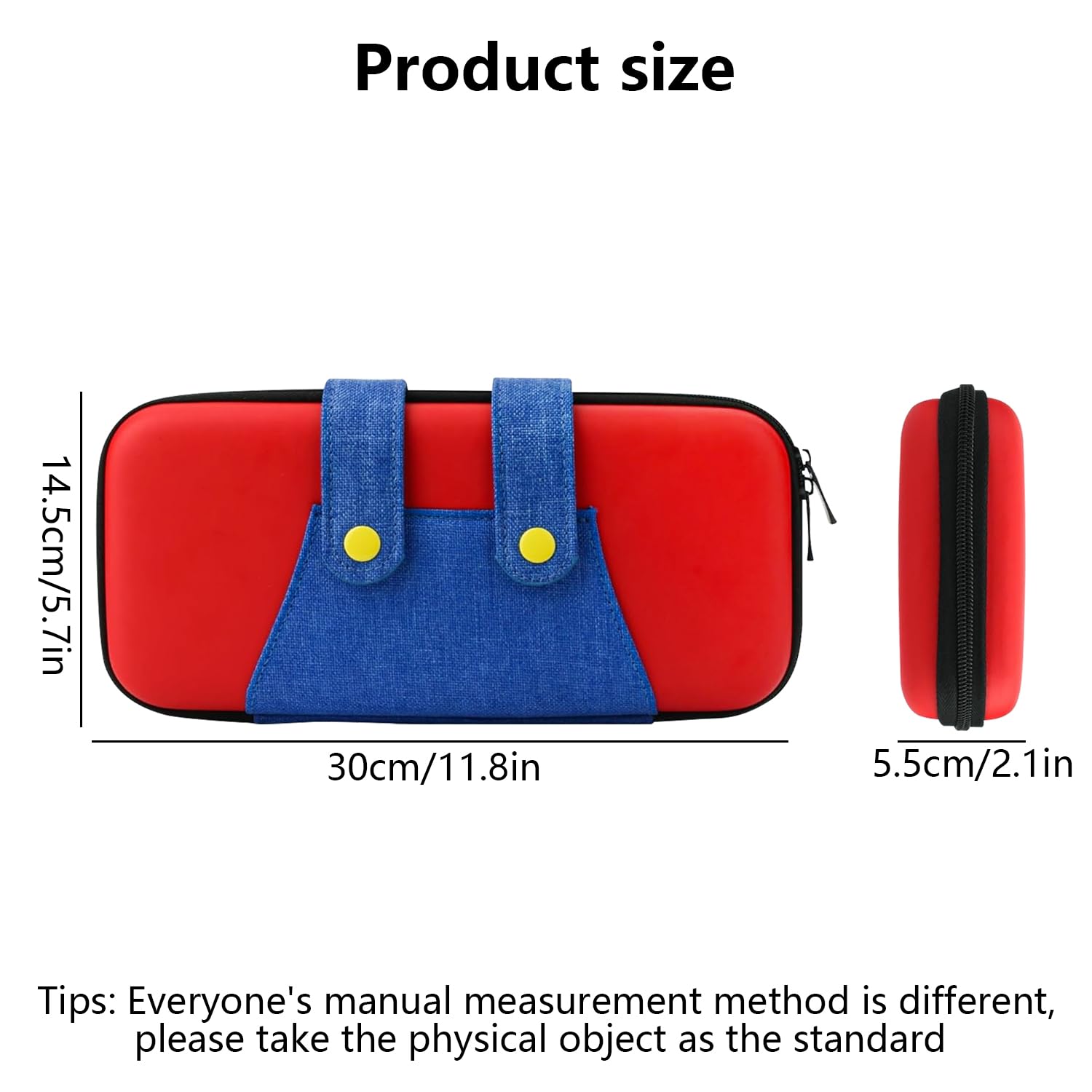 Hard Shell Storage Bag for Nintendo Switch 2, Water Proof Carrying Case , Large Capacity Travelling Case with Game Card Slots, Red and Blue Retro Design - Image 7