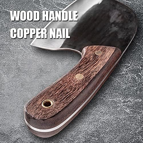 Miniatura 6 de Cuchillo de carne, 6 pulgadas forjado chino cuchillo de cocina cuchillo de carne 50cr15 acero inoxidable cuchillo de carnicero wengué mango de