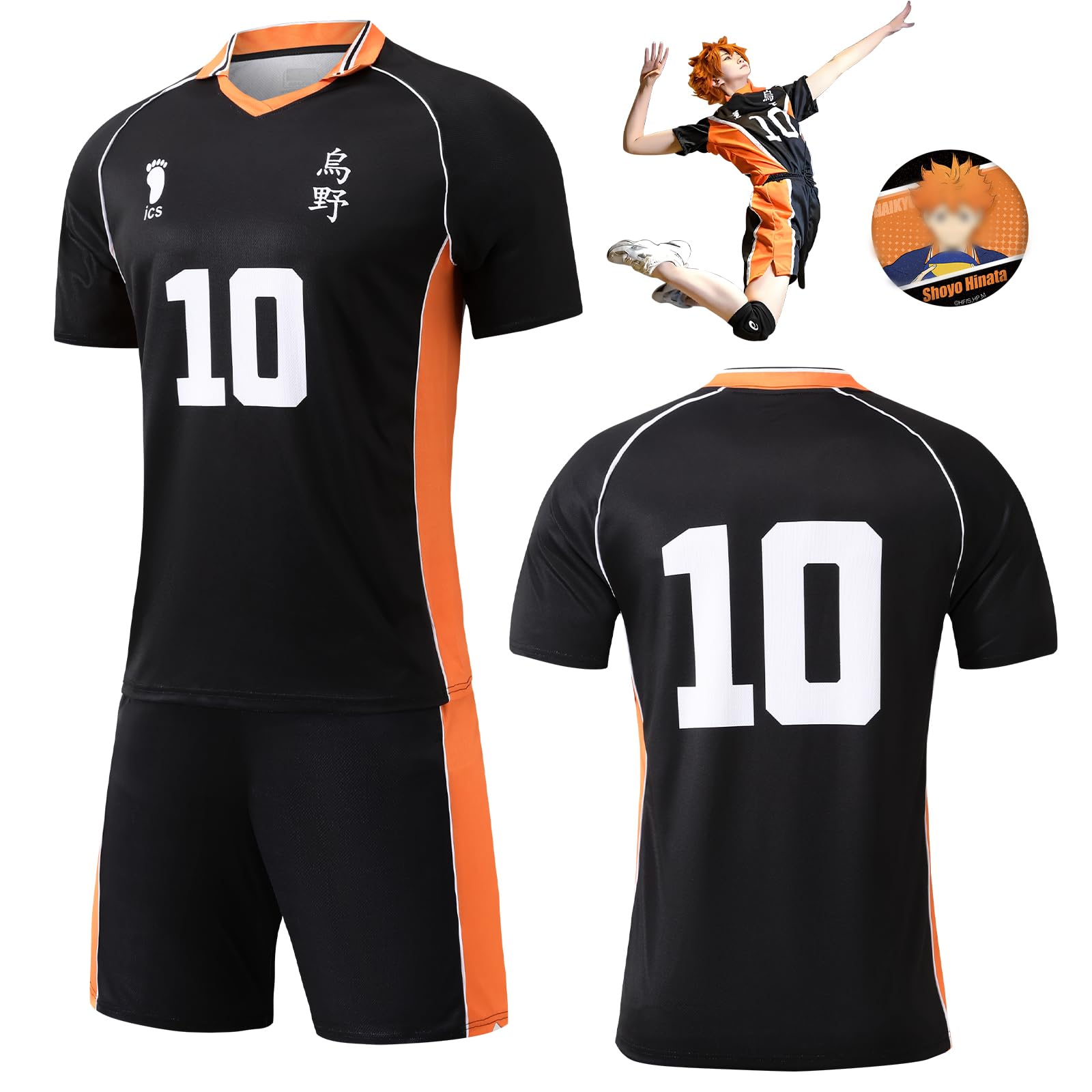 Sternstunde Karasuno Uniform Shouyou Hinata Halloween Cosplay Haikyuu Disfraz de anime