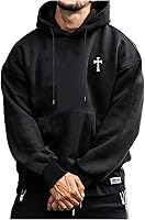 SOLY HUX Men's Graphic Print Hoodie Sweatshirt - Drawstring Drop Shoulder Long Sleeve Pullover for Casual Wear