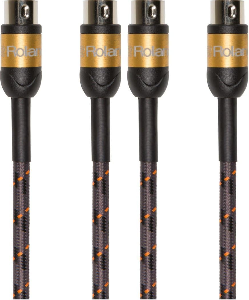 Roland Gold Series RMIDI-G3 Midi Cable, 3 feet (Pack of 2)