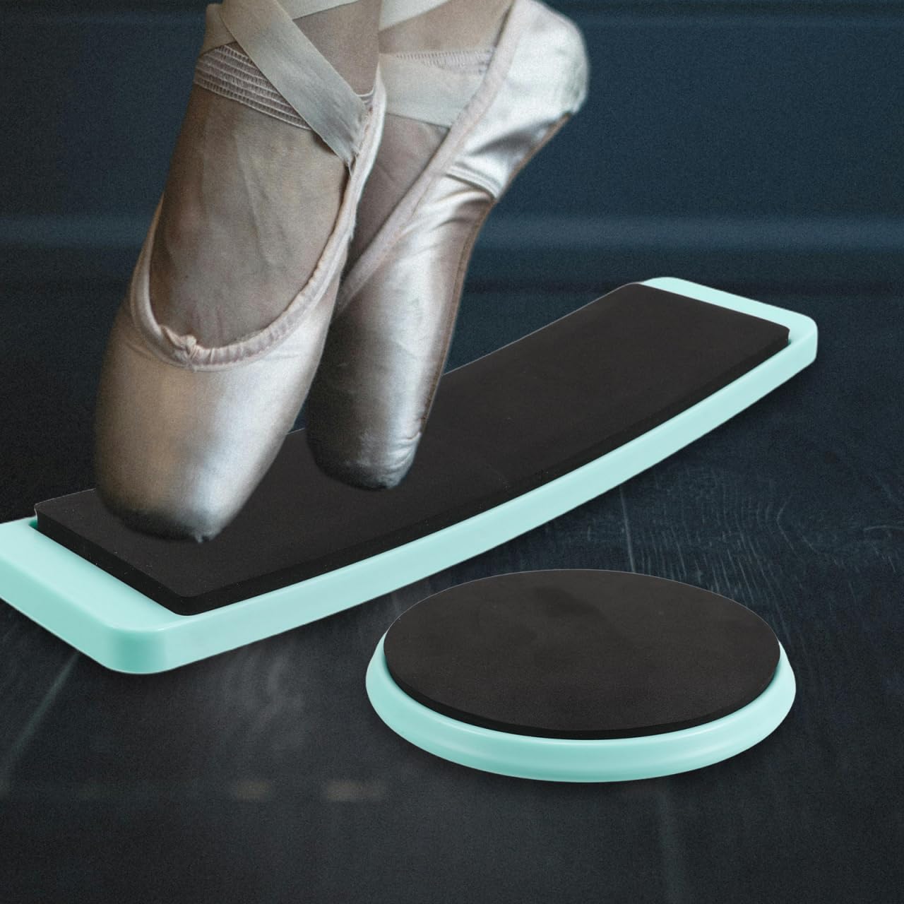 STOBAZA 2 Stück Leichtes Ballett Turn Board Tragbares Drehbrett für Tänzer und Eiskunstlauf Rundes Eckiges Trainingsgerät zur Verbesserung von Balance und Drehtechnik Für Zuhause und