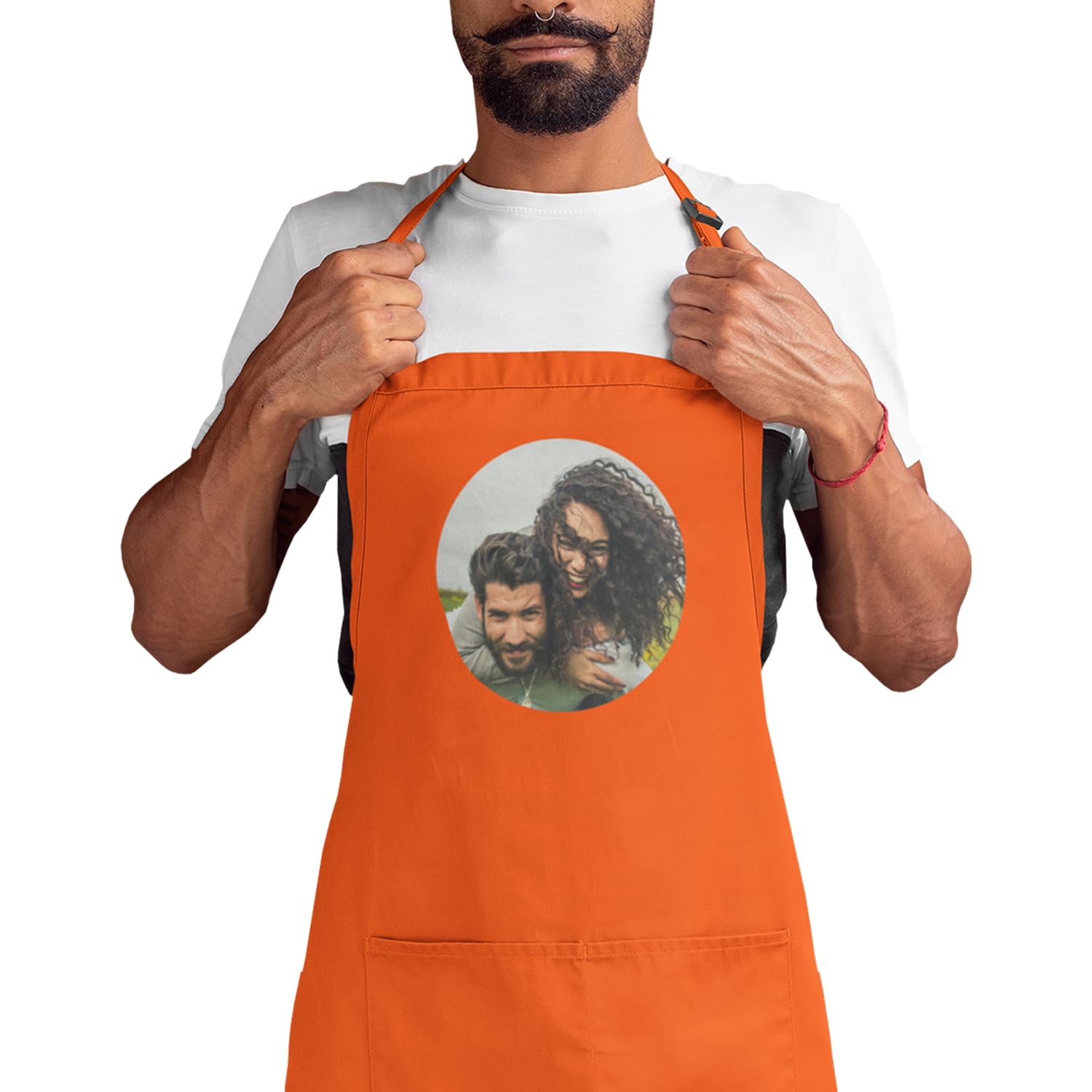 Genérico Delantal Personalizado con foto y texto para hombre mujer unisex delantal original