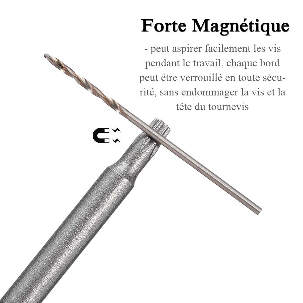 7x Embouts De Tournevis Magnétiques, Tête Cruciforme De Tournevis