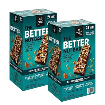 Dark Chocolate and Sea Salt Nut Bar, 24 Count (24 Count (2 Pack), Dark Chocolate,Sea Salt)