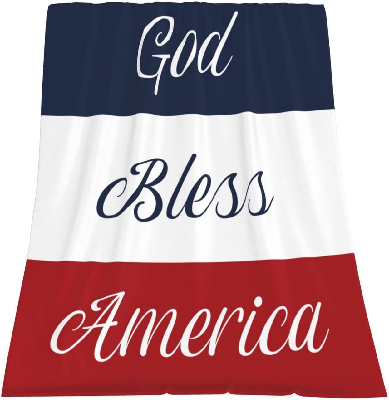 4th of July Throw Blanket American Flag Blue and Red Stars Throw Blankets Memorial Day Independence Day Patriotic Lightweight Cozy Flannel Blanket for Couch Sofa Bed Home Decorations 60x80 Inch