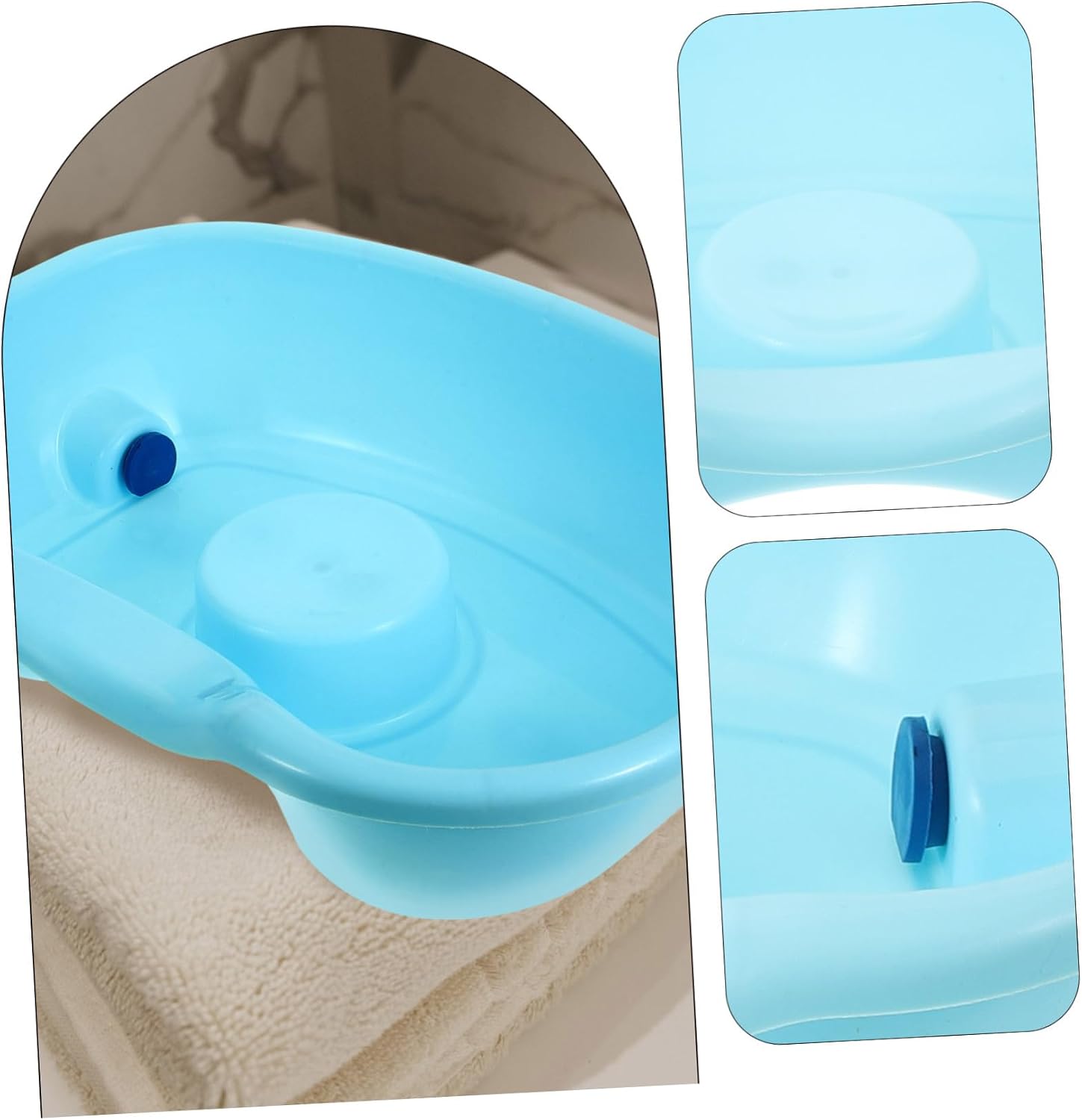 Portable Shampoo Basin for Bedridden, Plastic Hair Washing Tray