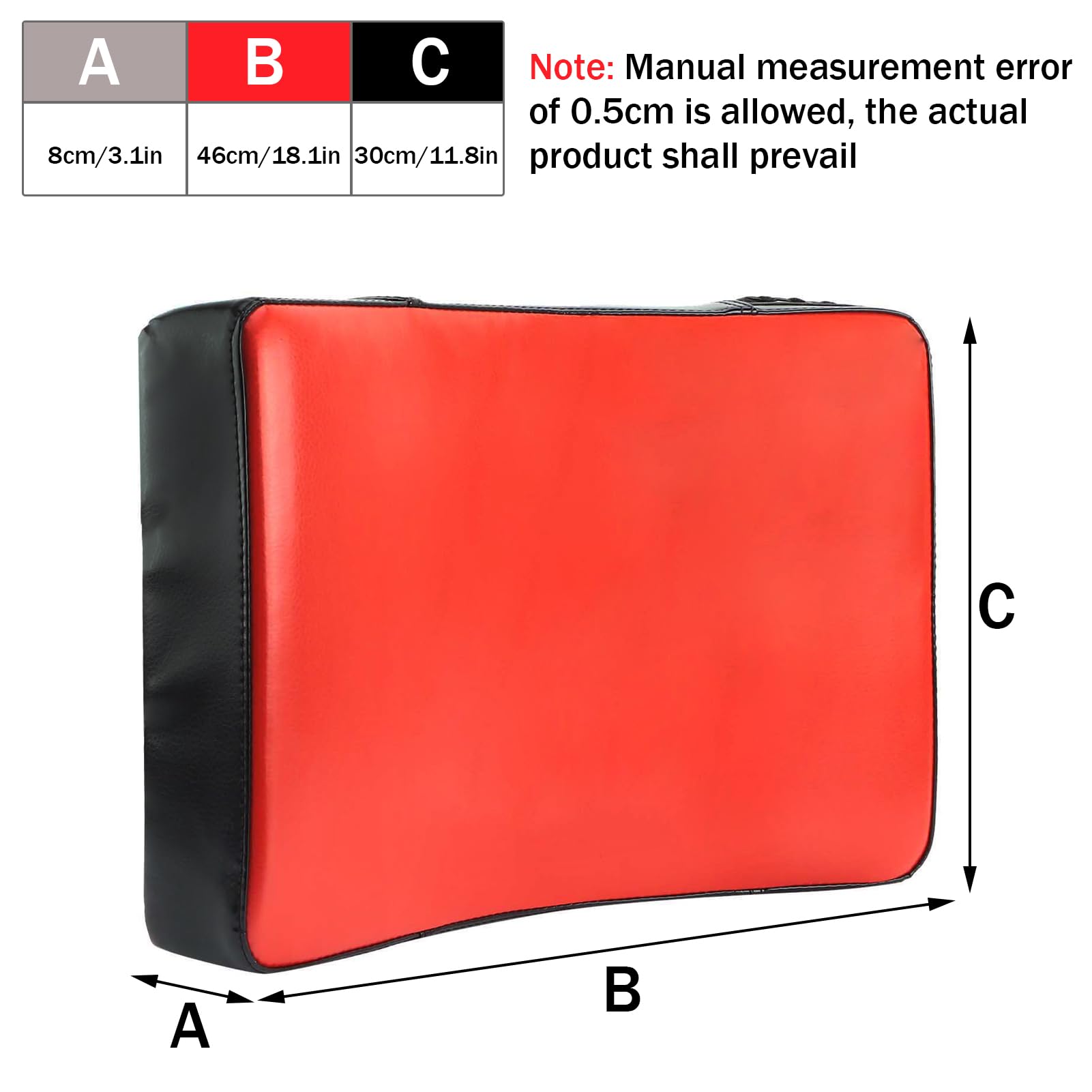 Objetivo De Pie Curvo Serlium Para Kick Boxing Y Taekwondo: Almohadilla De Cuero Espacial + Espuma EVA (46x30x8cm, 500g)