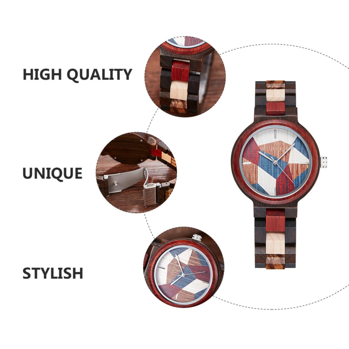 HOMSFOU Modische Quarzuhr mit Einzigartigem Armband Energiesparend und Präzise Zeitmessung Stilvoll für Arten von Kleidung und Anlässen Geeignet