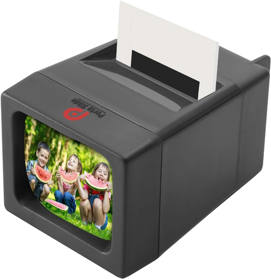 Illuminated Slide Viewer Battery Operated & Pressure Activated LED Transparency Viewer for 2x2 & 35mm Photographs, Film, Pictures Tabletop & Handheld Portable Device w/Cleaning Cloth