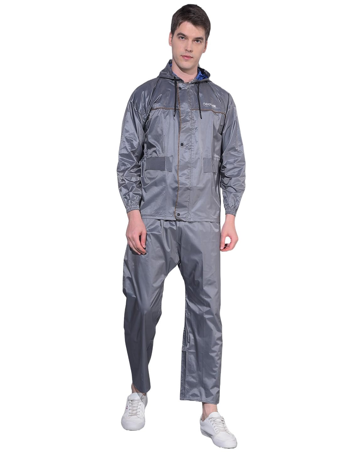 dollar Men's Waterproof PVC Raincoat Set | Zipper & Button Closure | Hood & Pocket | Full Sleeve Jacket Pant Rainwear Suit | Lightweight Leakproof Rain Protection for Outdoor, Biking, Riding-picture-13