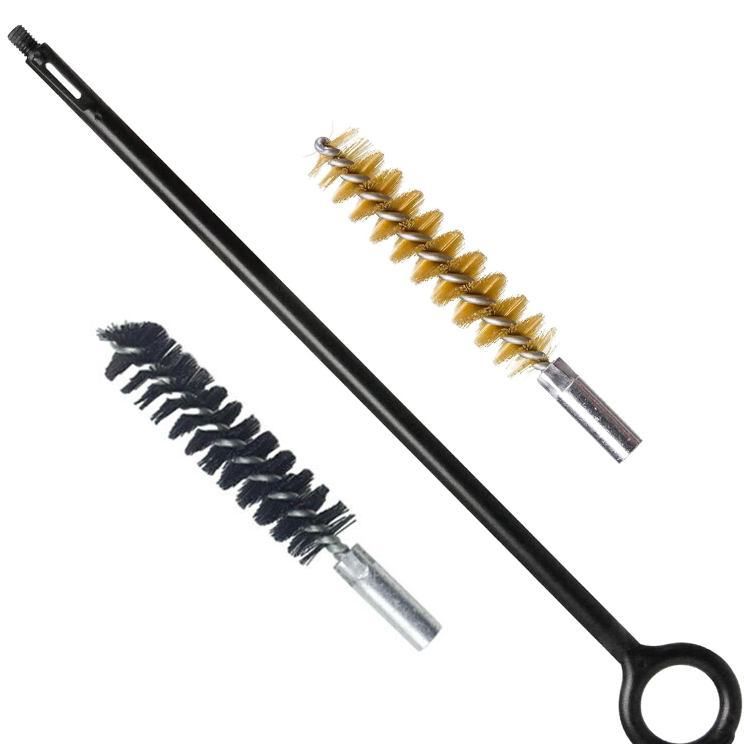 VicBre 2 Set spazzole per la Pulizia delle Armi per Pistola Calibro 9 mm Kit di Pulizia della Pistola Spazzola in Nylon Bronzo