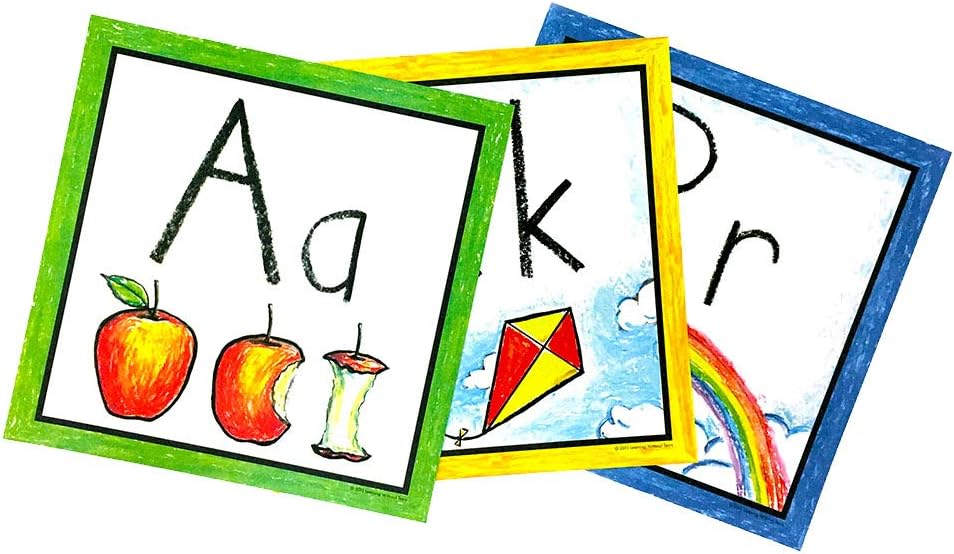 Learning Without Tears, Color Wall Cards, Age 3+, Pre-K+, Handwriting Without Tears, Color Alphabet Cards, Letters & Pictures, School & Home, Sensory & Motor Skills